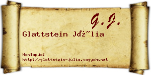 Glattstein Júlia névjegykártya